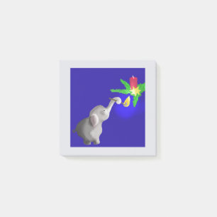 Colorful Poetic Candlelighting Elephant Christmas Post-it Notes