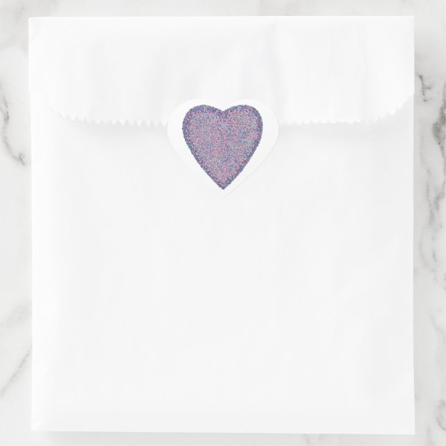 Colorful Pointillism Heart Stickers (Bag)