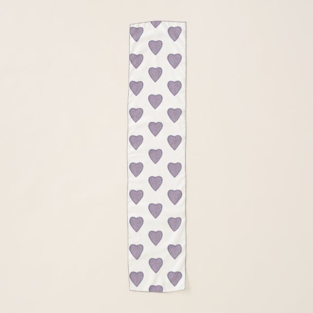 Colorful Pointillism Hearts on Scarves (Front)