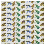 Colorful Poison Dart Arrow Frogs Fabric