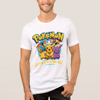 Colorful Pokémon Characters with 'Gotta Catch 'Em  Tri-Blend Shirt