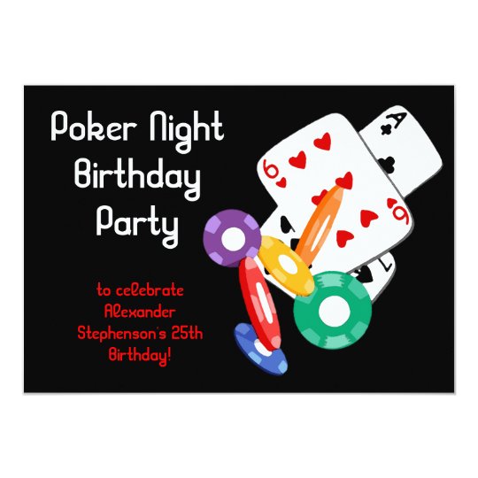 Colorful Poker Chips Party Invitation | Zazzle.com