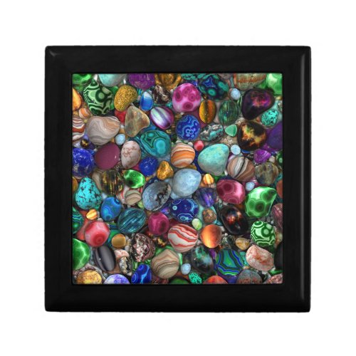 Colorful Polished Stones  Gift Box