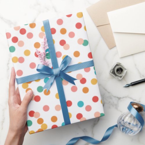 Colorful Polk a Dots Modern Wrapping Paper