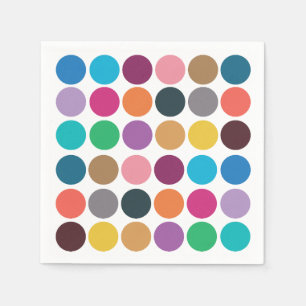 Colorful Polka Dot Baby Shower Birthday Party Napkins