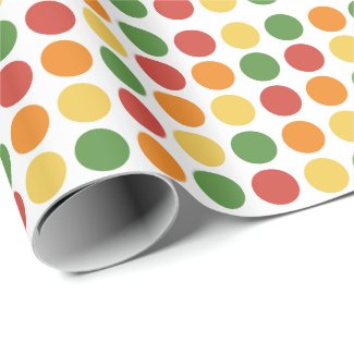 Colorful Polka Dot Baby Shower Birthday Wrapping Paper