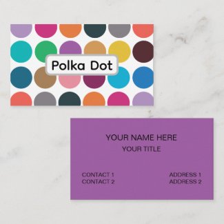 Colorful Polka Dot Back To School Business Card
