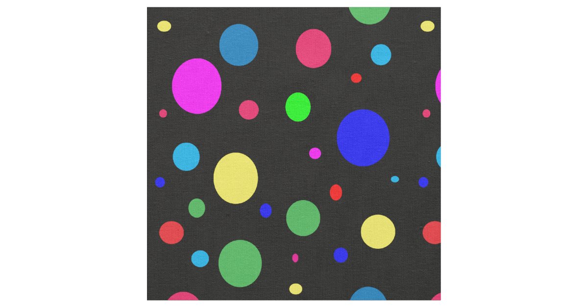 Colorful Polka Dot Bubble Balloons Fabric | Zazzle