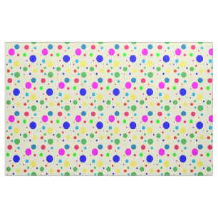 Colorful Polka Dot Bubble Balloons Fabric