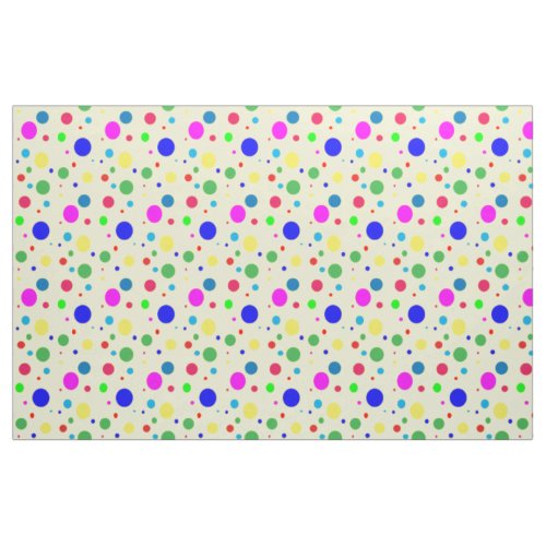 Colorful Polka Dot Bubble Balloons Fabric