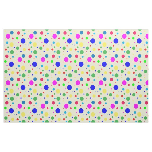 Colorful Polka Dot Bubble Balloons Fabric (Fat Quarter)