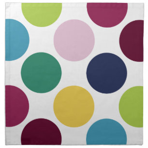 Colorful Polka Dot Bubble Round Dot Napkins