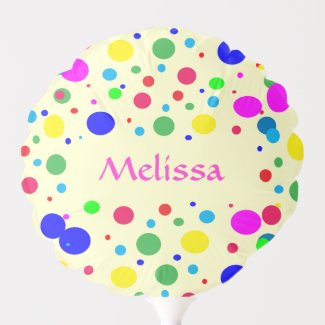 Colorful Polka Dot Bubbles Birthday Balloon