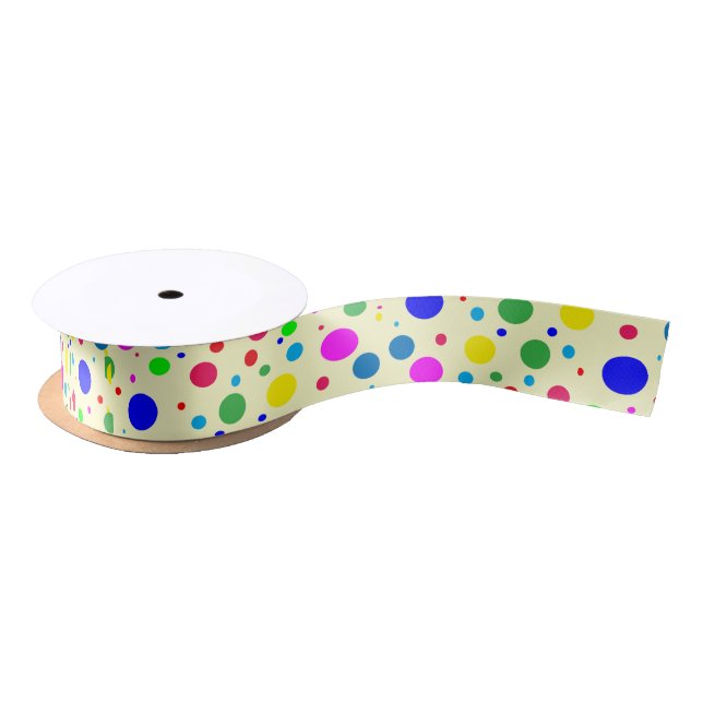 Colorful Polka Dot Bubbles Ribbon (Spool)