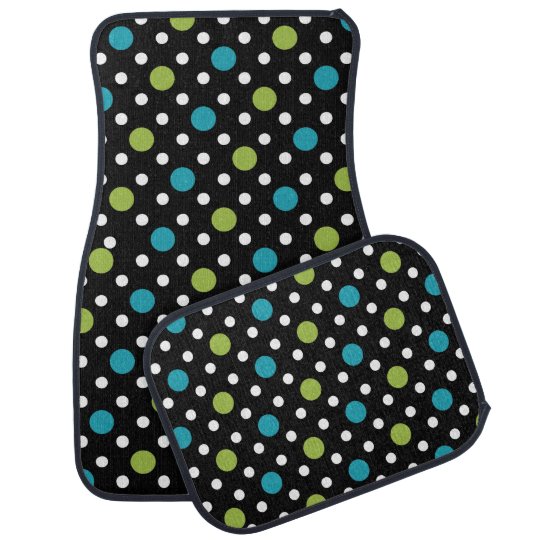 Colorful Polka Dot Car Mats Zazzle Com