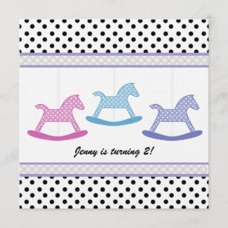 Colorful Polka Dot : Carousel Party Invitation
