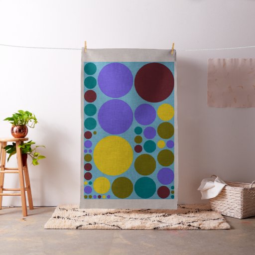 Colorful Polka Dot Circles Pattern #12 Fabric