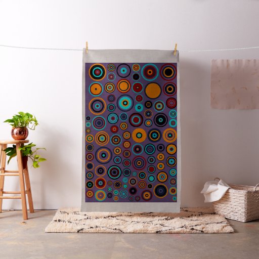 Colorful Polka Dot Circles Pattern #4 Fabric