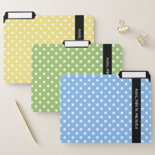 Colorful Polka Dot Custom File Folder