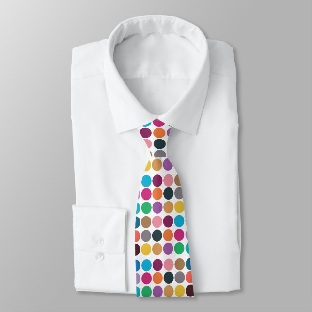 Colorful Polka Dot  Neck Tie (Tied)