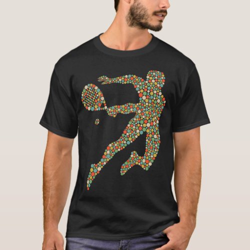 Colorful Polka Dot Padel Player Dot Day  T_Shirt