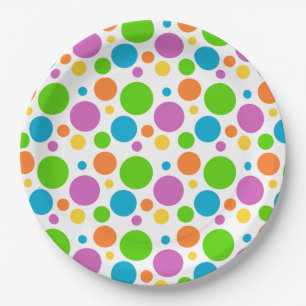 Colorful Polka Dot Paper Plates