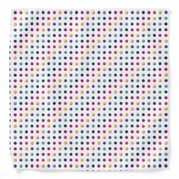 Colorful Polka Dot Pattern Bandana by EmptyCanvas at Zazzle
