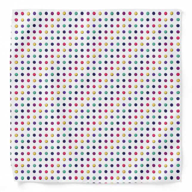Colorful Polka Dot Pattern Bandana (Front)