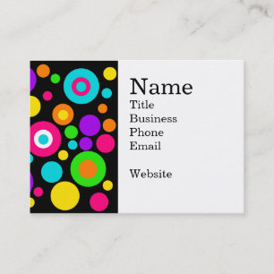 Colorful Polka Dot Pattern Business Card