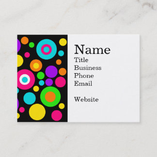Colorful Polka Dot Pattern Business Card