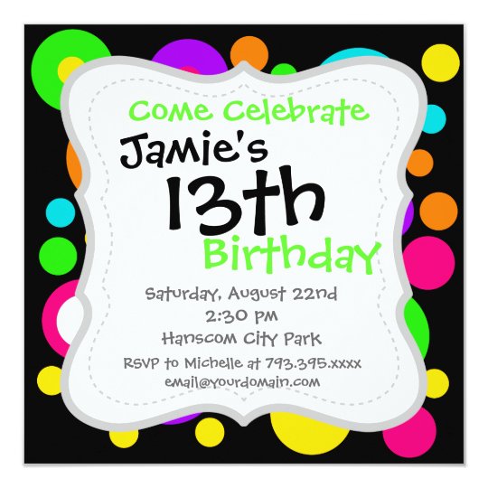 Colorful Polka Dot Pattern Card