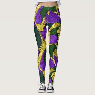 Colorful polka dot pattern leggings
