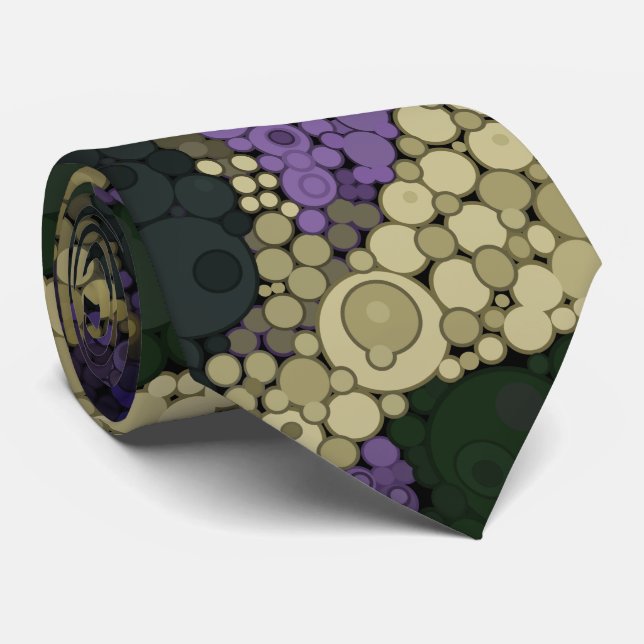 Colorful polka dot pattern neck tie (Rolled)