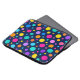 Colorful Polka Dot Pattern on Midnight Navy Blue Laptop Sleeve