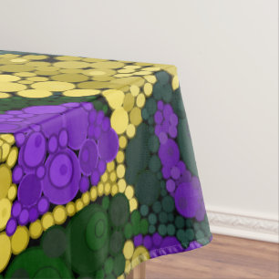 Colorful polka dot pattern tablecloth