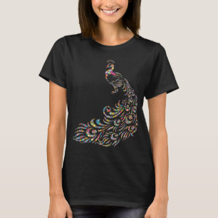 Colorful Polka-dot Peacock T-Shirt