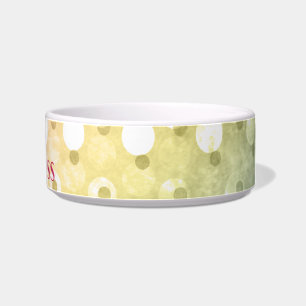 Colorful Polka Dot Personalized Cat Bowl
