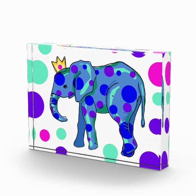 Colorful Polka Dot Photo Block (Right)