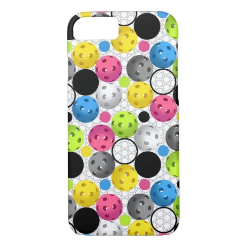 Colorful Polka Dot Pickleballs iPhone 87 Case