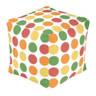 Colorful Polka Dot Pouf