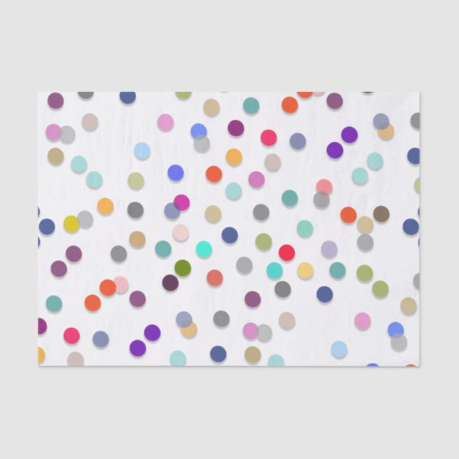 Colorful Polka Dot Print Tissue Paper (Front)