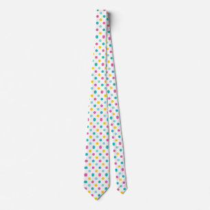 Colorful Polka Dot Seamless Pattern Neck Tie