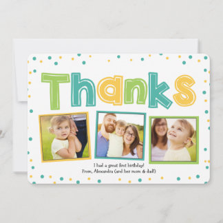 Colorful Polka Dot Thanks | Thank You Card