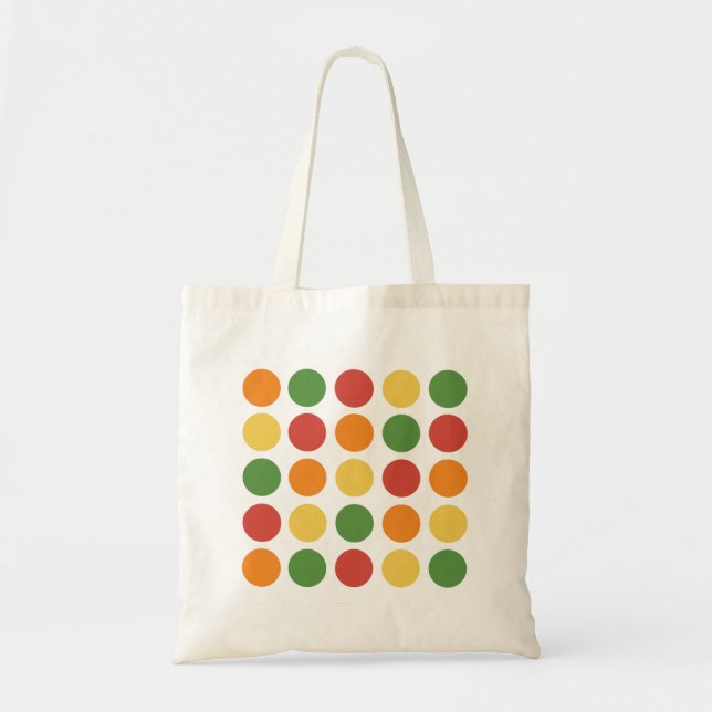 Colorful Polka Dot  Tote Bag (Front)