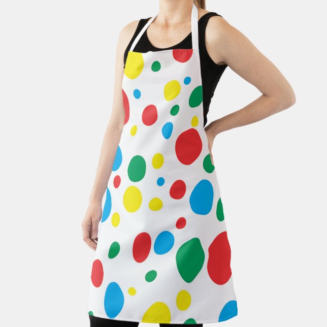 Colorful Polka Dots Apron; Choose Size Apron (Insitu)