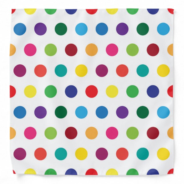 Colorful Polka Dots Bandana (Front)