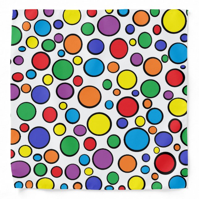 Colorful Polka Dots Bandana (Front)