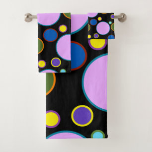 Colorful Polka Dots Bath Towel Set