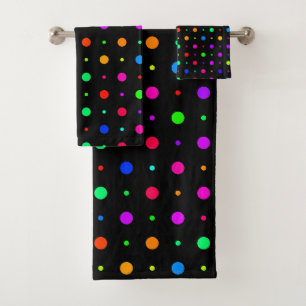 Colorful Polka Dots Bath Towel Set