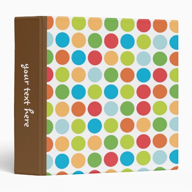 Colorful Polka Dots binder (Front/Spine)